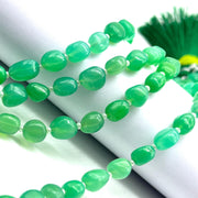 Natural Chrysoprase Nuggets Shape Beads, Green Chryso Chalcedony Tumble Shape Gemstone Beads, 6X8-7-9MM, 8