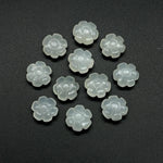 Load image into Gallery viewer, Hand Carved White Moonstone Flower Shape Beads, Genuine Moonstone Flower Shape Carving, Jewelry Making Loose Gemstone Charms, 12 MM