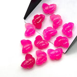 Load image into Gallery viewer, Dazzling Hot Pink Chalcedony Butterfly Shape Beads, Hot Pink Hand Carved Butterfly Briolettes, Gemstone Charms for Jewelry Making, 13 MM