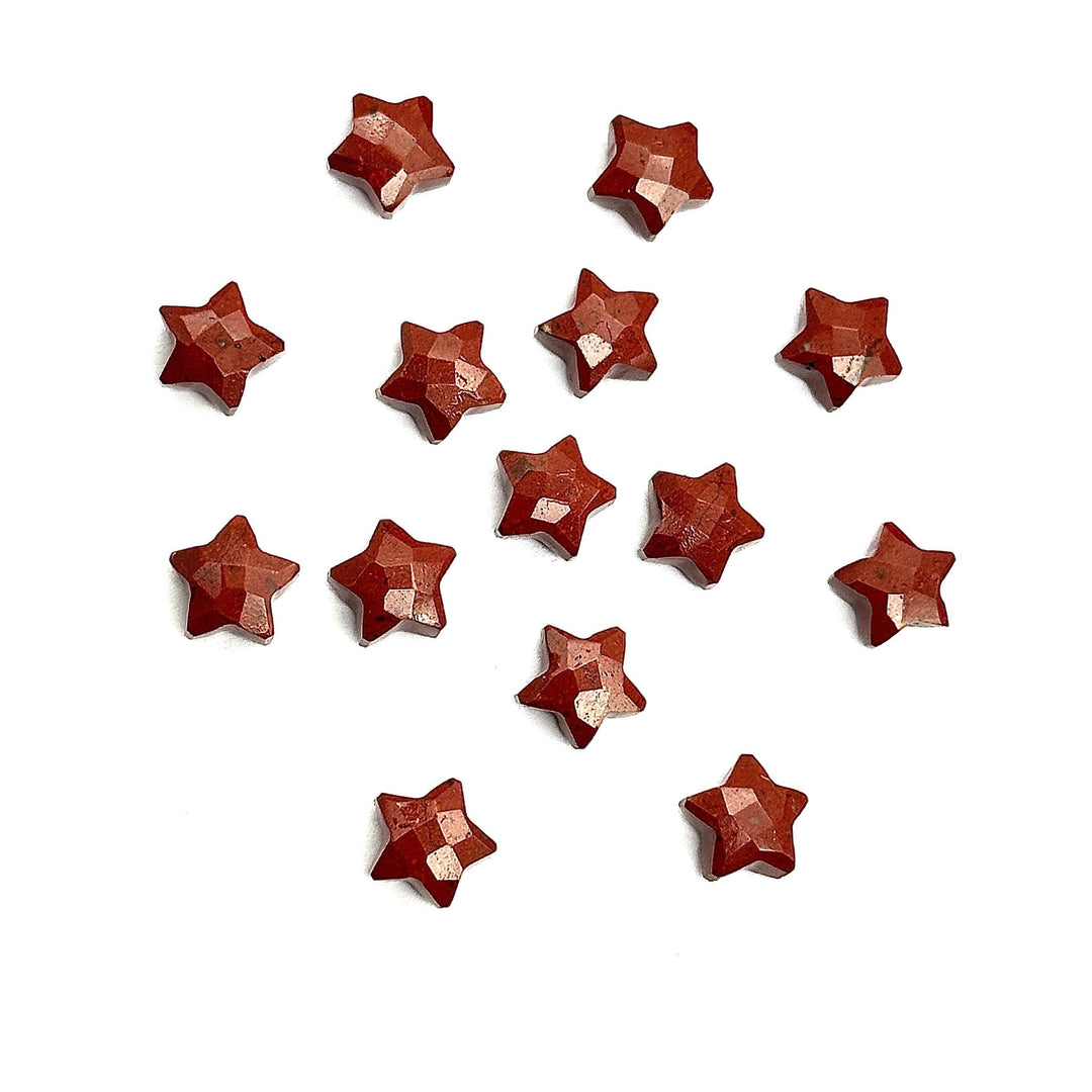 AAA Red Jasper Star Shape Briolette's, Red Jasper Faceted Hand Carved Star Beads, Loose Wholesale Beads, Strength Chakra Healing Beads, 8 MM