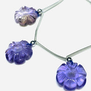 5 Pcs 100% Natural AAA Quality Amethyst  Flower Shape Beads Strand,  Hand carved Gemstone Strand, Gemstone For Jewellery, 14mm