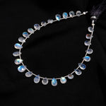 Load image into Gallery viewer, Super Rainbow Moonstone Faceted Pear Beads, High Flashy Rainbow Moonstone Pear Shape Briolette's, Side Drill Pear, 7-8 MM
