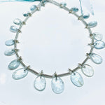 Load image into Gallery viewer, AAA Aquamarine Rose Cut Beads: Natural Gemstone Strand, 8 Inch