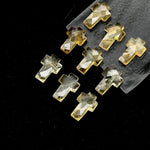Load image into Gallery viewer, Natural Citrine Faceted Cross Shape Beads, AAA Citrine Hand Carved Cross Shape Stone, Spiritual Beads, Healing Beads, 15 MM