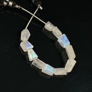 Flashy Rainbow Moonstone Tumble Shape Beads, Nuggets Shape Faceted Beads, 4