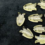 Load image into Gallery viewer, Beautiful Lemon Quartz Fish Gemstone, Beautiful Carved Fish Shape Beads, Feminine Energy Charm, 17X26 MM, Clear Yellow Fish Charm Pendant