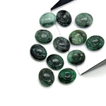 Load image into Gallery viewer, Natural Emerald Evil Eye Shape Briolettes, AAA Emerald Eye Shape Carved Beads, Evil Eye Protection Gemstone Beads, 12 MM, Green Eye Charms