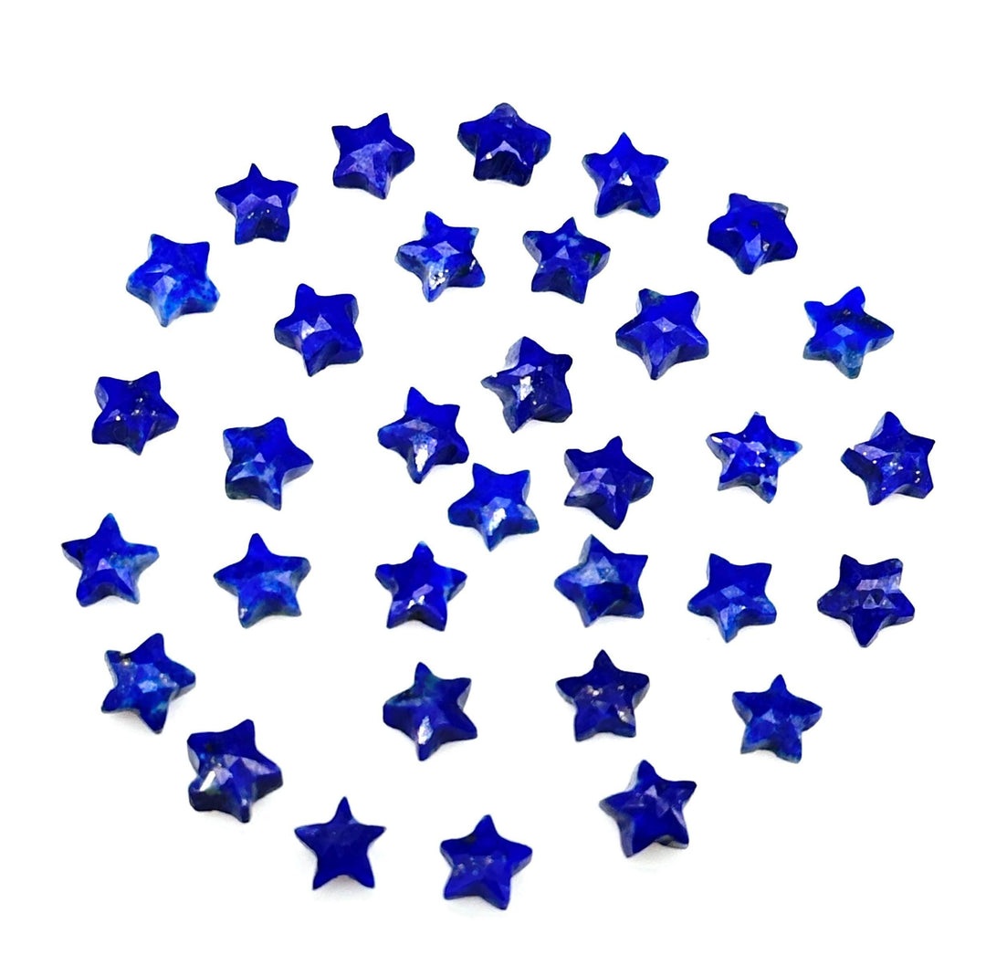 Super Tiny Lapis Lazuli Stars, Lapis Lazuli Gemstone Star Shape Beads, 5 MM Star Shape Gemstone for Jewlery, Celestials Universe Beads