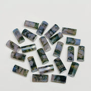 2,3,4,5 pcs 100% Natural Moss agate Faceted Pipe Shape Loose Gemstone, Loose Gemstone, Gemstone for Jewlery 10X6 mm