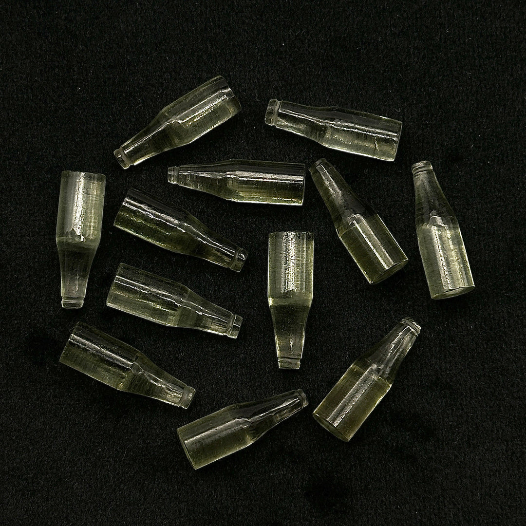 Miniature Natural Green Amethyst Bottle Carving Beads, Bottle Shape Carved Gemstone, Jewelry Making Charms, 7X21 MM Amethyst Tiny Bottle