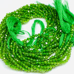 Load image into Gallery viewer, Natural GREEN TOURMALINE Faceted Round Gemstone Beads, 16", 2 MM Green Tourmaline Round Beads, Jewelry Making Wholesale Loose Gemstone Beads