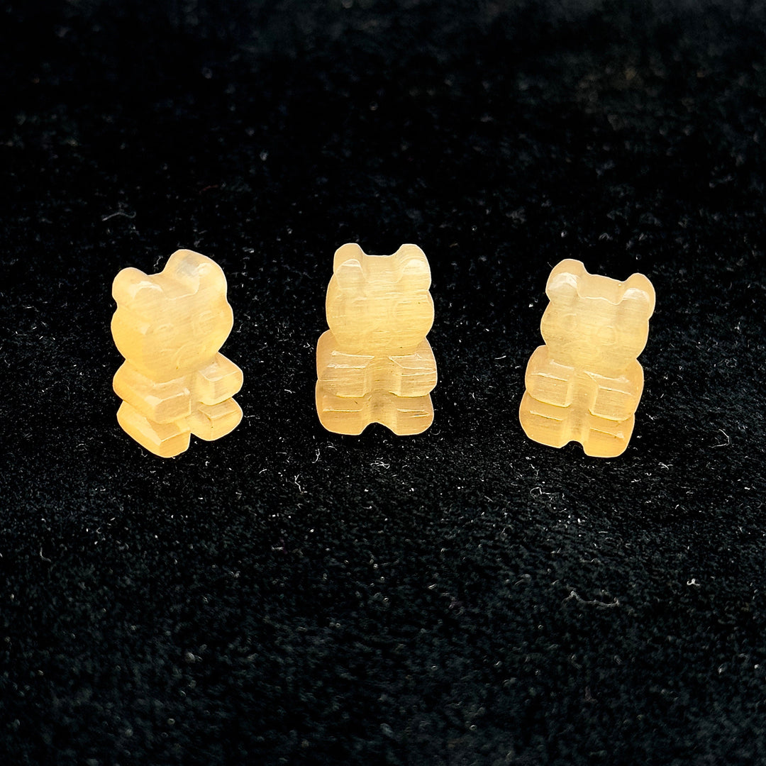 Beautiful Peach Moonstone Teddy Bear Gemstone, 10X15 MM Minimalist Carving Gummy Bear Beads For Jewelry, Loose Teddy Charm Beads For Jewelry