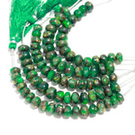 Load image into Gallery viewer, AAA Green Copper Turquoise Smooth Beads, Mohave Copper Turquoise Smooth Rondelle Beads, 9-10 MM Loose Gemstone Beads for Jewelry Making