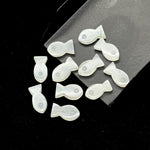 Load image into Gallery viewer, Natural White Moonstone Fish Charm, Fancy Fish Shape Carved Gemstone, 7X14 MM Loose Gemstone Fishes, Rare Fish Charms for Jewelry Making