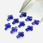 Load image into Gallery viewer, 1,2,3,4,5 pcs Natural Amethyst Cross Shape Gemstone Beads, Amethyst Faceted Cross Gemstone Beads, Holy Beads For Jewelry &amp; Carfts 15X10 MM