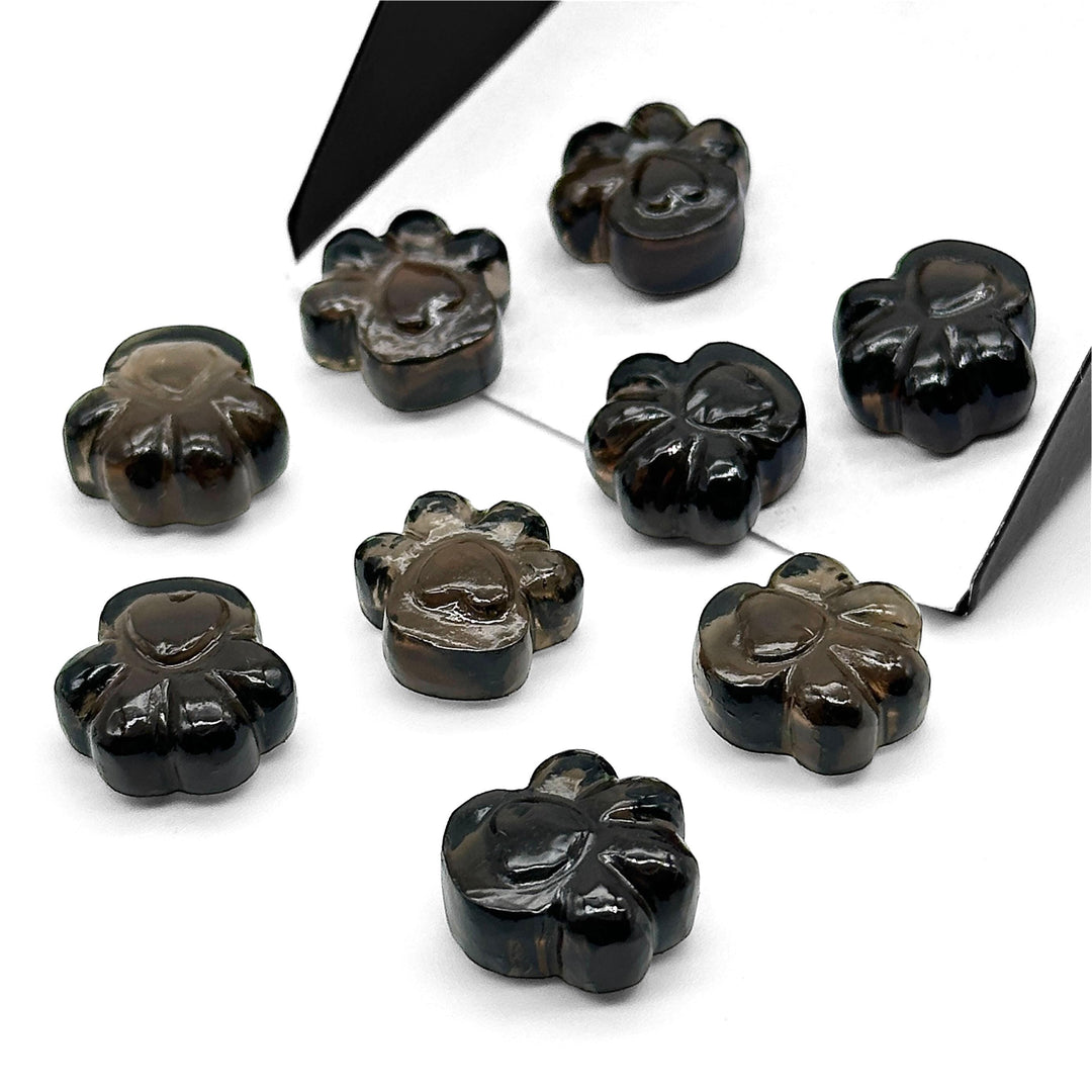 Natural Smokey Quartz Dog Paw Carving, AAA+ Quality Gemstone Paw Carving, 13 MM Little Paw Charm, Gift For Dog Lover, Dog Pendant For Gift
