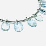 Load image into Gallery viewer, AAA Aquamarine Rose Cut Beads: Natural Gemstone Strand, 8 Inch