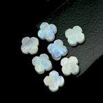 Load image into Gallery viewer, Natural Rainbow Moonstone Clover Shape Beads, AAA Moonstone Four Leaf Clover Shape Gemstone, Loose Wholesale Beads for Jewelry, 12 MM