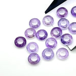 Load image into Gallery viewer, Dazzling Pink Amethyst Donut Shape Gemstones, Natural Pink Amethyst Donut Carving, Healing Gemstone Beads, 12 mm Purple Donut Smooth Beads