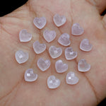 Load image into Gallery viewer, Faceted Rose Quartz Heart Beads: 8mm Gemstone Charms