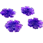 Load image into Gallery viewer, Dazzling Amethyst Snowflakes, 1 pc Natural Amethyst Snowflake Crystals, 27 MM Handmade Snowflake Carvings, Hand Carved Gemstone For Jewelry