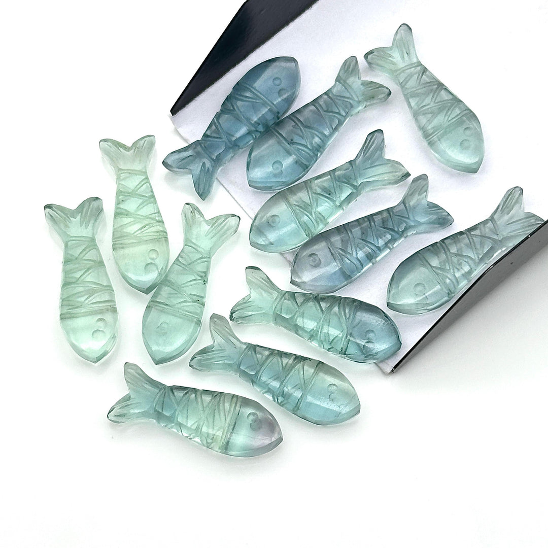 Pretty Green Fluorite Fish Shape Beads, Natural Green Fluorite Fish Shape Briolette's, Sea Fishes, 25 MM, Fish Charms for Jewelry