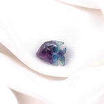 Load image into Gallery viewer, Natural Fluorite Fish Shape Stone, Hand Carved Fluorite Sea Fish for Jewelry Making, 15 MM