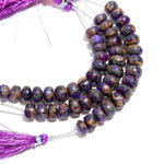Load image into Gallery viewer, AAA Copper Amethyst Smooth Beads, Copper Amethyst Smooth Rondelle Beads, 9-10 MM Healing Gemstone Beads for Jewelry, Amethyst Loose Beads