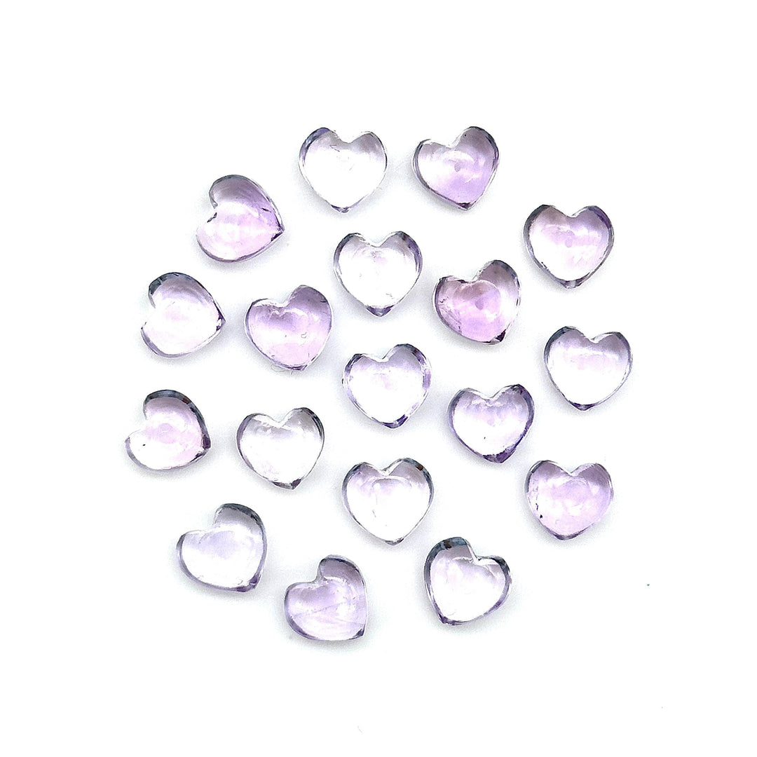 Natural Pink Amethyst Heart Shape Briolette's, AAA Amethyst Heart Shape Smooth Gemstone Beads, Loose Wholesale Heart Charm Beads, 8 MM