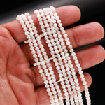 Load image into Gallery viewer, Mother Of Pearl Round Beads, Natural MOP Micro Faceted Round Beads, 3 MM Beads for Jewelry, 13 Inches, Wholesale Beads Necklace Making
