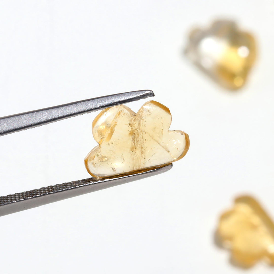 Genuine Citrine Clouds Shape Beads, AAA Citrine Smooth Cloud Shape Beads, Carved Cloud Shape Gemstone Charms, 12 MM, Loose Carved Briolettes