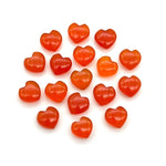 Load image into Gallery viewer, Juicy Carnelian Heart Shape Beads, Smooth Carnelian Heart Shape Briolette's, AAA Hand Carved Heart Charm, 10 MM, Heart Craft Beads