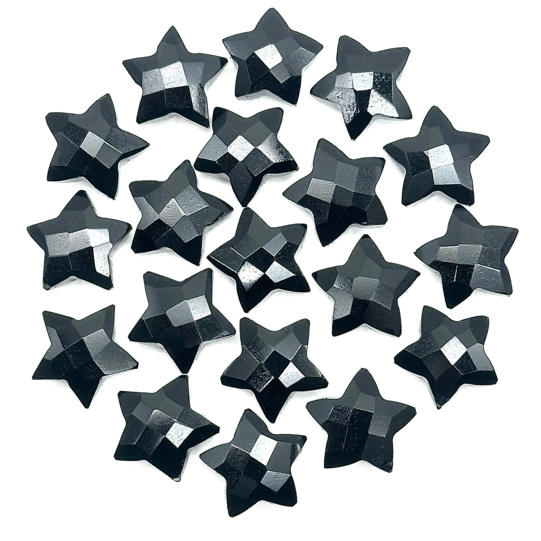 Black Onyx Star Shape Briolettes, Natural Black Onyx Star Shape Gemstone for Jewelry Making, Black Onyx Star Charm Beads, 15 MM Star Beads
