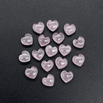Load image into Gallery viewer, Mini Rose Quartz Heart Shape Beads, Natural Rose Quartz Smooth Heart Beads, Jewelry Making Plain Pink Heart Gemstone Briolette's, 8 MM
