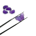 Load image into Gallery viewer, Carved Amethyst Butterfly Beads: Natural Gemstone Charms (11x18mm)