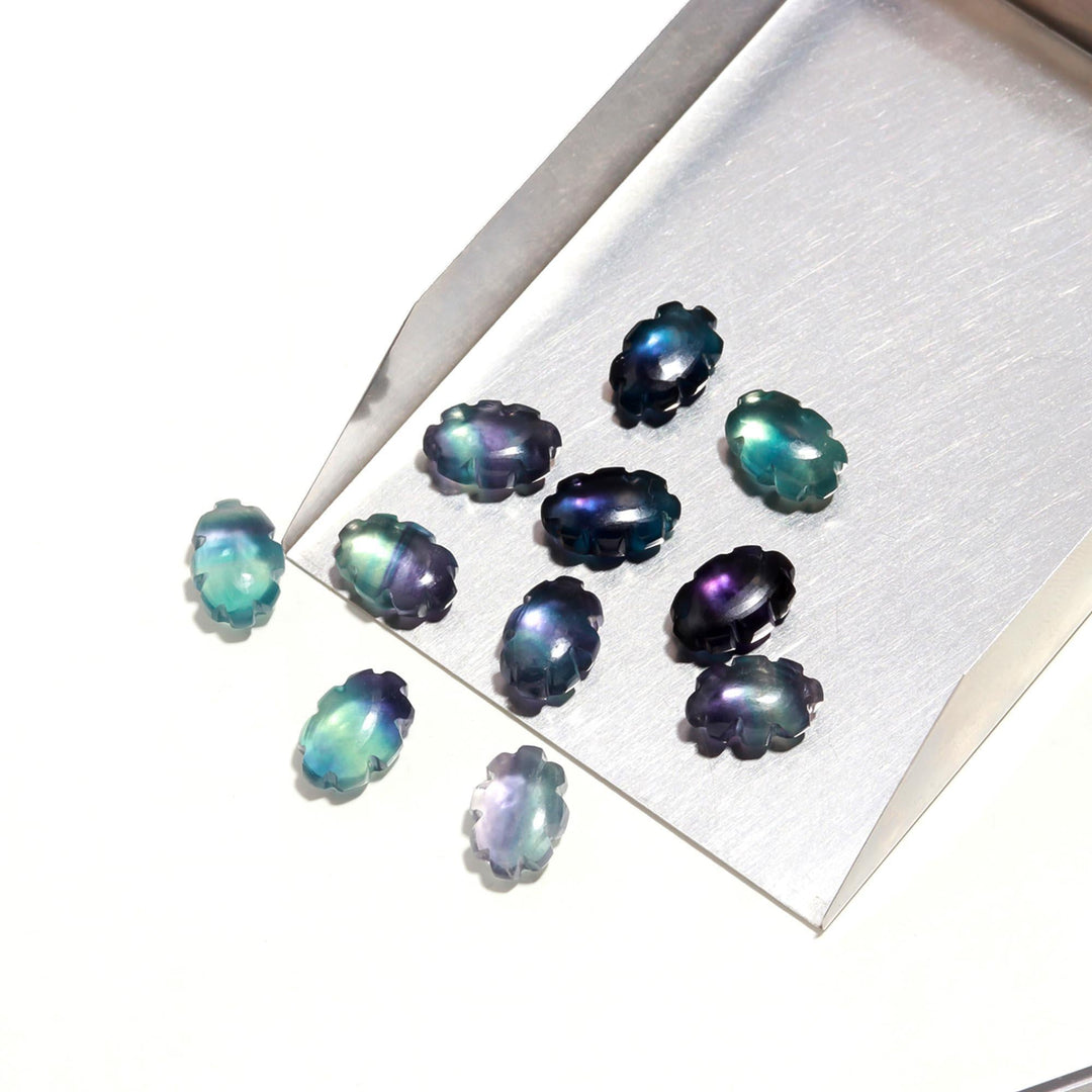 Pretty Rainbow Fluorite Clouds Shape Beads, Multi Fluorite Smooth Cloud Beads, Carved Cloud Gemstone Charms, 12 MM, Loose Carved Briolettes