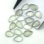 Load image into Gallery viewer, AAA Green Amethyst Leaf Shape Briolettes, Amethyst Hand Carved Leaf Shape Gemstone Beads, Green Leaf Beads, 14 MM Loose Leaf Charms