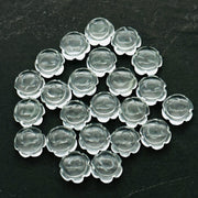 2,3,4,5 pcs 100% Natural crystal quartz Fancy Shape Carved Gemstone, Loose Gemstone, sunflower Shape Gemstone Jewlery, Carved Gemstone 12 mm