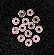 Natural Rose Quartz Donut Shape Carving, AAA Pink Quartz Donut Shape Beads, Loose Donut Shape Charm Beads, Energy Healing Stones, 6 MM