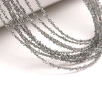 Load image into Gallery viewer, Grey Herkimer Diamond Quartz Beads: Raw Uncut Nuggets, 2-3mm