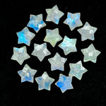Load image into Gallery viewer, Rainbow Moonstone Star Beads: Faceted Celestial Gemstone Charms, 15mm