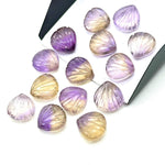 Load image into Gallery viewer, Natural Ametrine Seashell Shape Beads, AAA Ametrine Shell Briolette's, Shell Carving Gemstones For Jewelry 12 mm, Shell Charms Beads