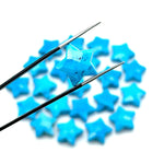 Load image into Gallery viewer, AAA Blue Turquoise Star Briolettes: Faceted Gemstone Beads, 15mm