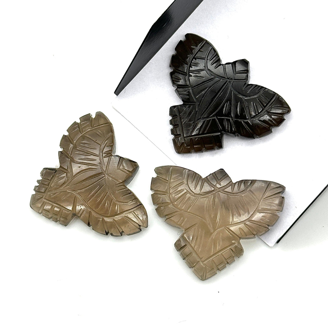 Natural Smoky Quartz Eagle Shape Stone, AAA Smoky Quartz Hand Carved Eagle Shape Gemstone, Jewelry Making, Bird Shape Beads, 30 MM