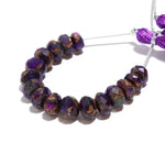Load image into Gallery viewer, AAA Copper Amethyst Faceted Beads, Copper Amethyst Faceted Rondelle Beads, 9-10 MM Healing Gemstone Beads for Jewelry, Amethyst Loose Beads