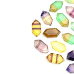 Load image into Gallery viewer, Rainbow Fluorite Hexagon Shape Gemstone Beads, New Fancy Shape Charms For Jewelry, 7X14 Geometrical Gemstone Beads, Wholesale Carving Beads