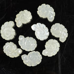 Load image into Gallery viewer, White Moonstone Carved Shell Beads: Snail Shape Gemstone Charm (16mm)