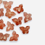 Load image into Gallery viewer, 2,3,4,5 pcs Strawberry Quartz Butterfly Shape Beads, Handmade Butterfly Shape Carving Beads, Fancy Faceted Briolettes Charms Beads 14x10 MM