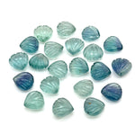 Load image into Gallery viewer, Cute Tiny Green Fluorite Shell Shape Beads, 8 MM Hand Carved Fluorite Seashell, Tiny Carved Beads, Shell Charms, Jewelry Making Gemstones