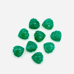 Load image into Gallery viewer, Natural Green Onyx Shell Beads, 8 MM Hand Carved Seashells, Tiny Carved Beads, Green Onyx Shell Charms, Jewelry &amp; Craft Making Gemstones